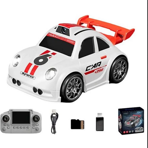2026 New C6 RC Drift Car with Dual Mode Lights Sound Camera Screen Control Car Smart Induction Following Children's Toys - White